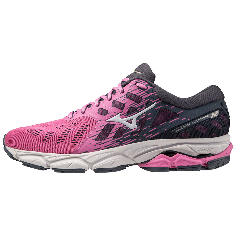 Mizuno Wave Ultima 12 - Bayan Koşu Ayakkabısı - Pembe/Beyaz/Lacivert Türkiye (KGYZFO-635)